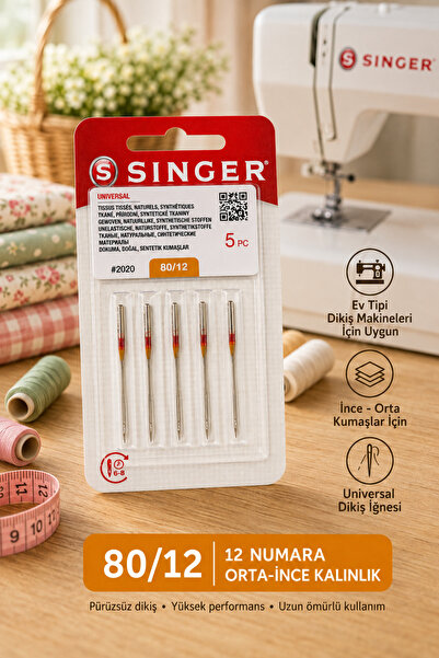 LİVA CRAFT Art & Craft Singer 80/12 Machine Needle, Home Type Machine Needle,...