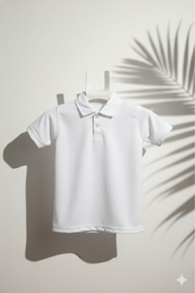 Rukn Ahlam School Uniform White Short-Sleeved Polo Shirt