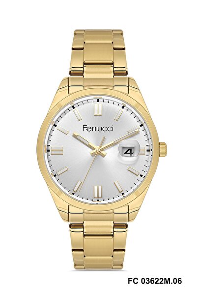 Ferrucci Gold Color Gift Packaged 40 mm Men's Wristwatch with Calendar