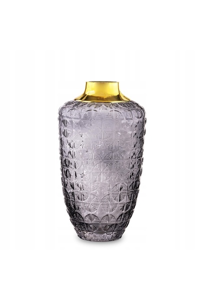 NO BRAND WAZON STICLĂ ARTĂ MODERNĂ AUR 28 CM GLAMOUR
