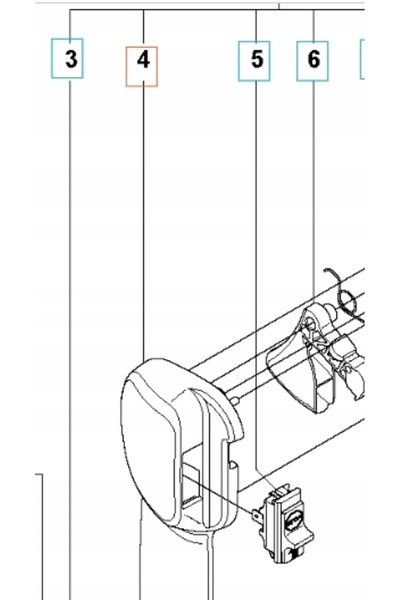 Husqvarna Mâner motocoasă 323R 525RX (parte stângă) Original