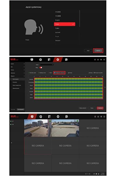 NO BRAND Set pentru monitorizare IP WiFi 4 CAMERE 5MPx Detecție umană, fără disc