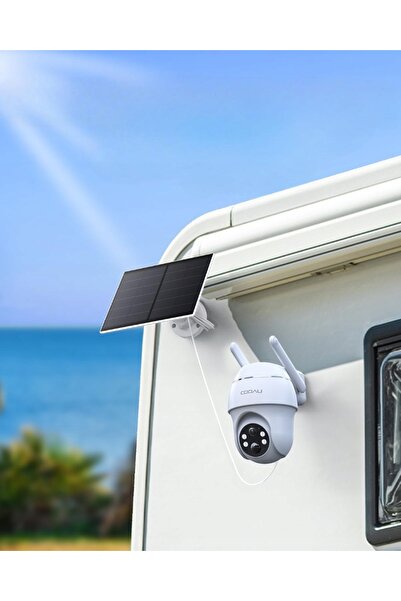 NO BRAND Cameră de supraveghere exterioară cu panou solar COOAU G1 PRO Kit ap...