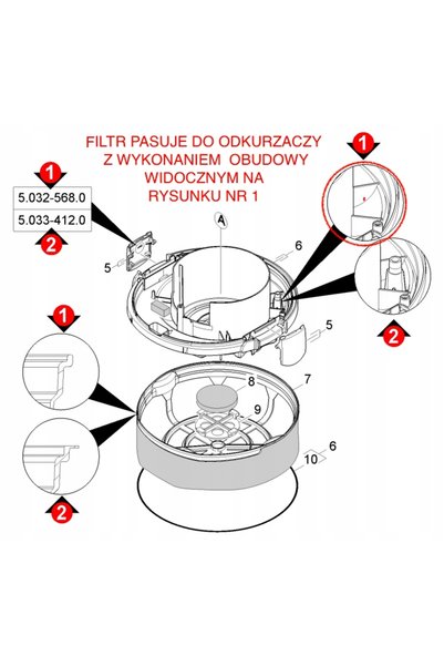 NO BRAND Filtru ondulat plat, renovator, KFI 4440 Kärcher 5.731-649.0