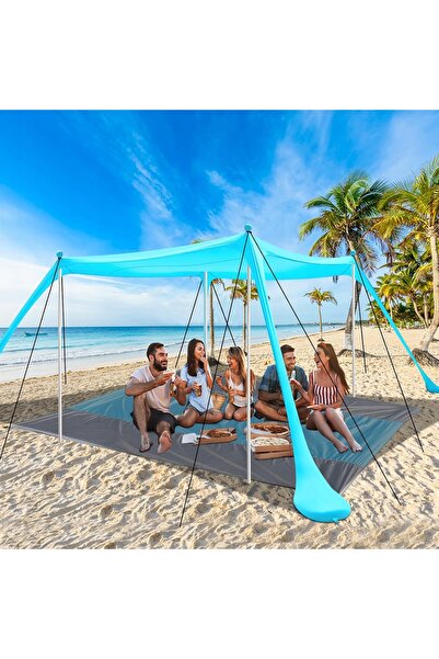 NO BRAND Cort de plajă Protecție solară Protecție UV Paravan RIGGOO 3x3 M Cam...