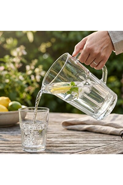 NO BRAND 2x Carafe de sticlă de 1.2L pentru apă, suc, băuturi, limonadă, din ...