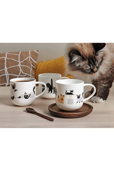 NO BRAND Cana de 400ml pentru cafea, cadou, cu pisici si pisoi.