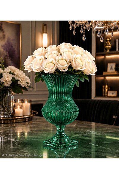 Kristal Market Handmade Palace Luxury Footed Vase 39×20