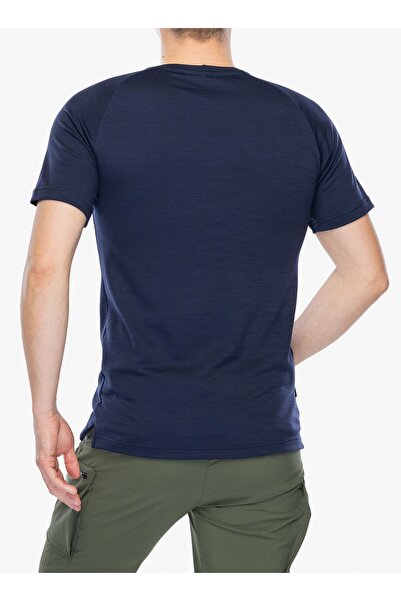 NO BRAND Tricou merino Sensor Merino Blend Moon SS Tee - albastru închis XXL