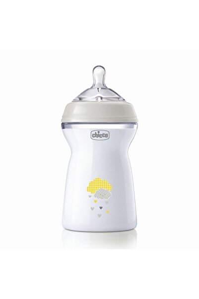 Chicco Biberon pentru copii 6 luni+ 330ml, cu senzație naturală, flux rapid, gri