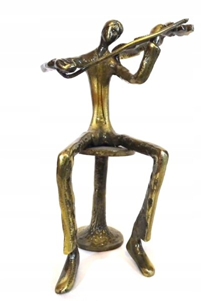 NO BRAND Skrzypek - figurină metalică, cadou pentru un muzician 20cm