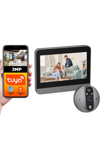NO BRAND VIZOR CU CAMERĂ JUDAS FULL HD WIFI TUYA VIDEOINTERFON MOD NOCT 5000 ...