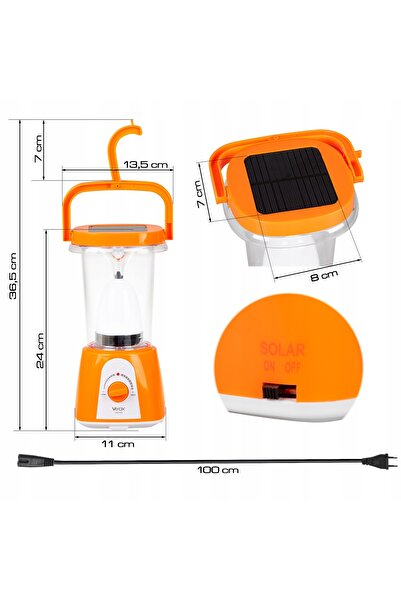 NO BRAND Lampă de camping solară USB AKU 230 VAYOX
