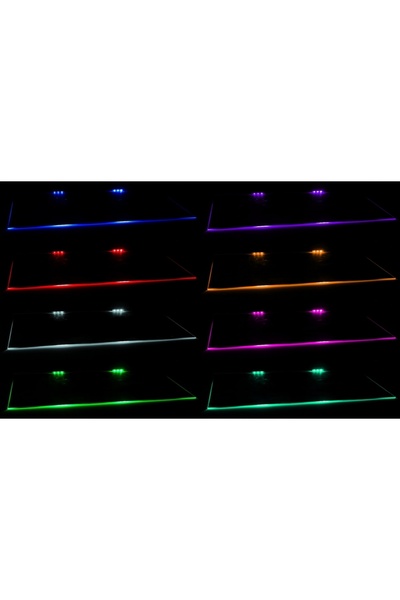 NO BRAND 14x cleme LED RGB pentru rafturi din sticlă – SET complet cu cablu n...