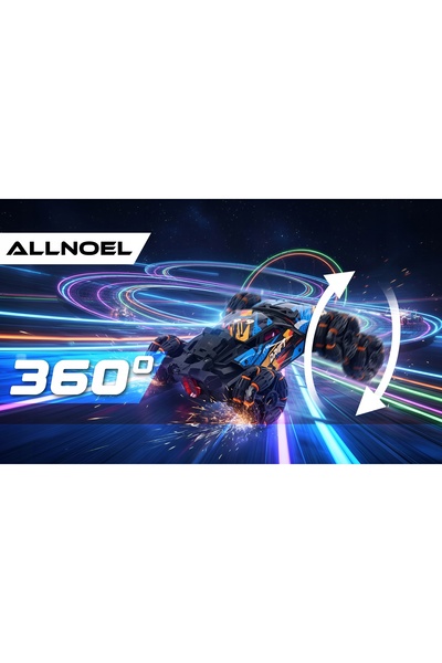 ALLNOEL MAȘINĂ DE DRIFT MARE CU TELECOMANDĂ, PILOT DE MARI DIMENSIUNI, FUM, A...