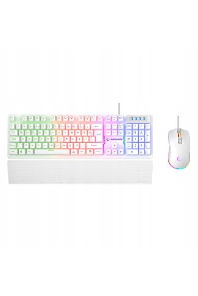 Rampage Set tastatură și mouse Fortuna alb