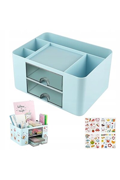 NO BRAND Organizator de birou OFFCUP cu sertar, suport de pixuri din plastic ...