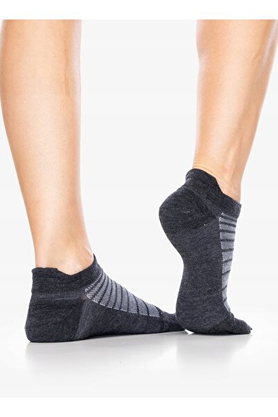 NO BRAND Șosete merino Injinji Run Lightweight No-Show din lână - gri ardezie...