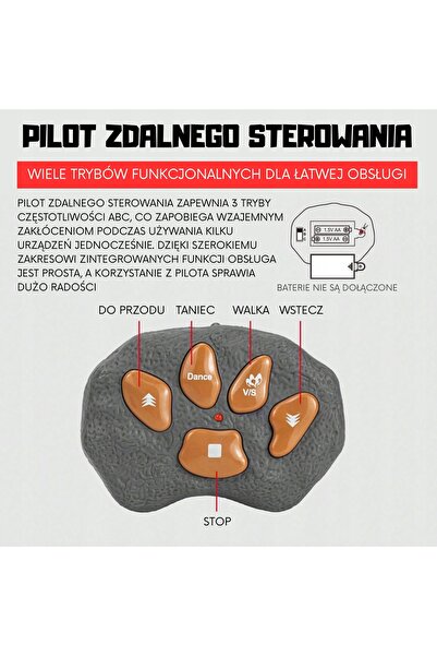 woopie Dinozaur Robot RC cu Telecomandă Steg