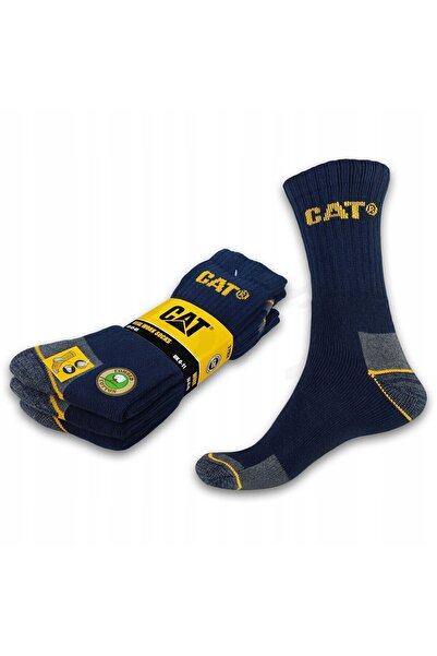 Caterpillar Șosete de lucru bleumarin termoactive 3 perechi mărimea 43-46