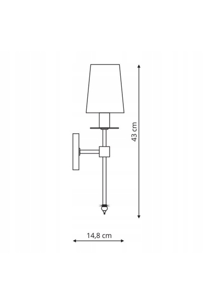 NO BRAND Aplică de perete Casoli 1xE14 crom LP-2118/1W crom Light Prestige