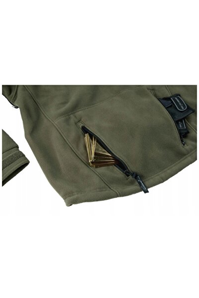 NO BRAND Hanorac tactic cu glugă din fleece polar Helikon Patriot verde oliv XL