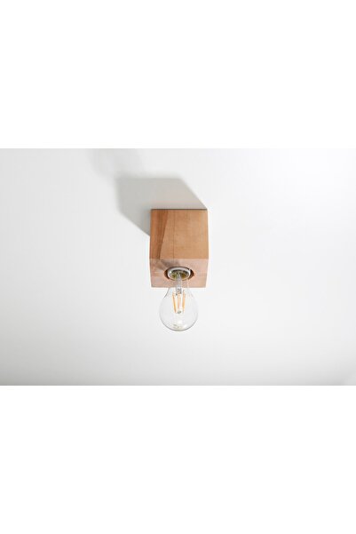 NO BRAND Spot de tavan ARIZ lemn natural E27 60W IP20 Sollux Lighting