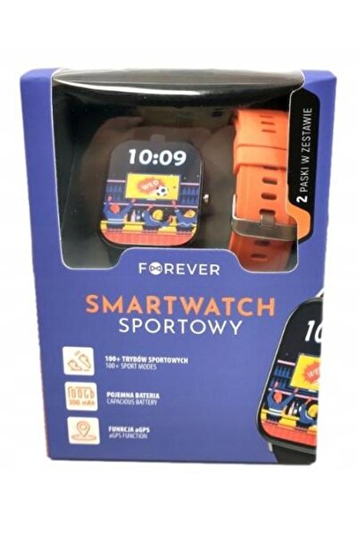 NO BRAND Smartwatch sport FOREVER sw-118, 2 curele incluse, negru portocaliu 851