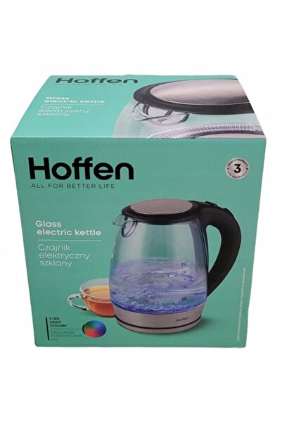 NO BRAND Hoffen Fierbător electric LED 2200 W 1.8 L Argintiu/Gri