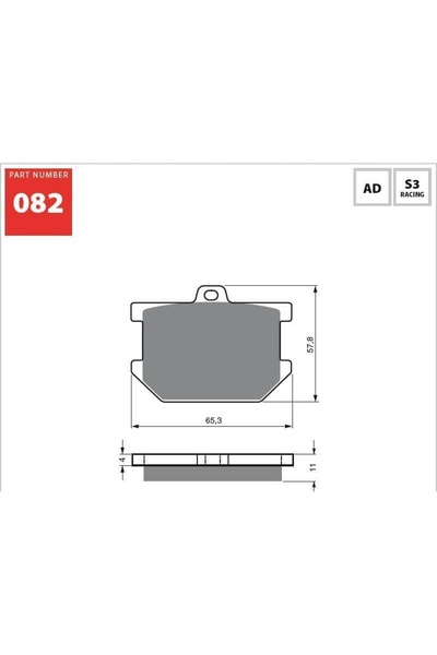 NO BRAND Plăcuțe de frână Gold Fren 082 AD OUTLET