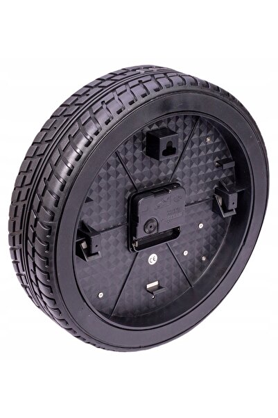 PERFECT Ceas de perete 3D cu design de jantă, anvelopă și roată, cu cuarț, ar...