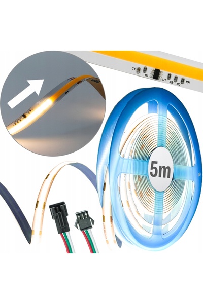 NO BRAND BANDĂ LED COB 5 m, ADRESABILĂ DIGITAL, 24 V, WS2811, EFECT DE CASCAD...
