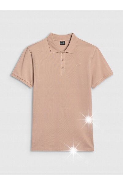 4F Tricou polo bărbătesc M407 bej R. L