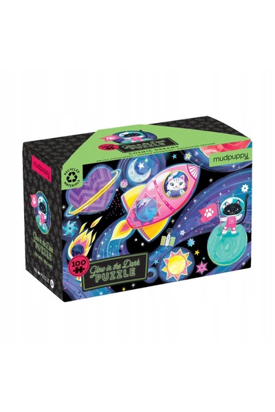 NO BRAND Mudpuppy: puzzle care strălucește în întuneric „Visuri cosmice”, 100...