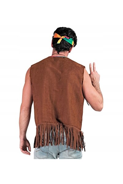 Widmann HIPISA VESTĂ COSTUM MARO CU FRANJURI ANII '70 CARNAVAL XXL 12170