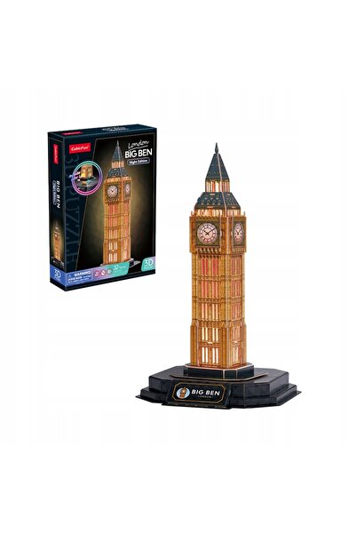 NO BRAND CUBIC FUN Puzzle 3D VERSIUNEA NOCTURNEA diode LED LONDRA BIG BEN 32 ...