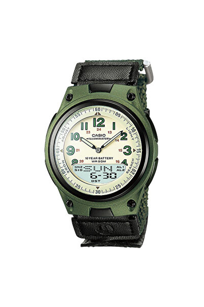 Casio AW-80V 3BV curea verde cu velcro originală