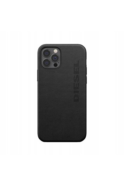 Diesel Husă turnată din piele premium pentru iPhone 12 Pro Max, negru 425