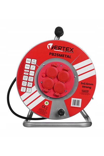 NO BRAND Cablu prelungitor Vertex pentru tambur 25 m 4 bucăți gniazd