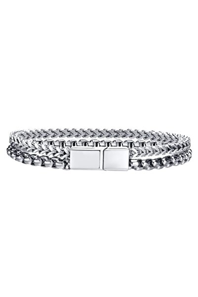 NO BRAND Brățară bărbătească tip Curb + Belcher, Oțel 316L
