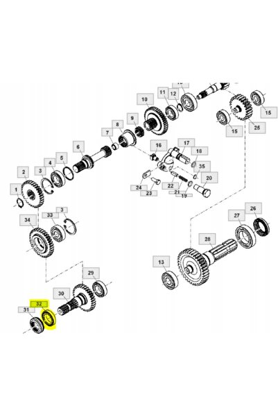 John Deere Rulment sistem de antrenare 54D LVA15903