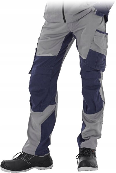 NO BRAND Pantaloni de protecție pentru muncă, bumbac 100%, cu buzunare, refle...