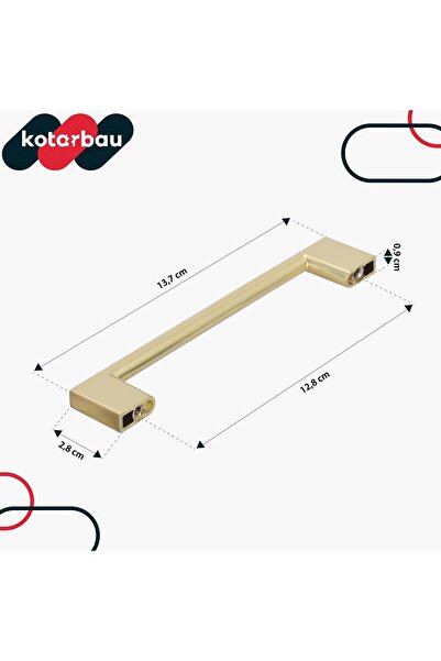 NO BRAND SET 6X MÂNERĂ MOBILIER BUCĂTĂRIE SERTAR BAZĂ AUR MAT 148 MM