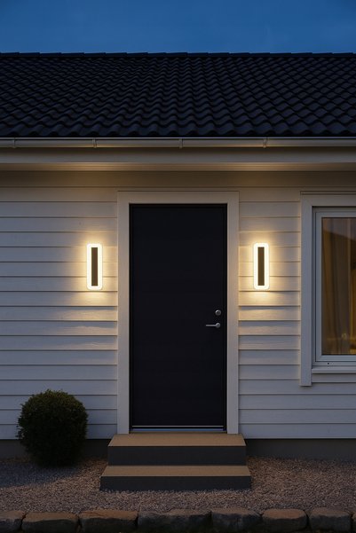 NO BRAND Aplica LED de exterior 12W IP54 cu panou de sticlă