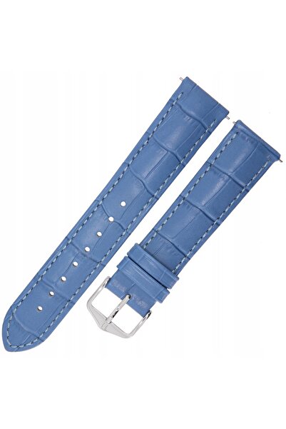 NO BRAND HIRSCH Duke L - Albastru - 20 mm - Curea de ceas din piele