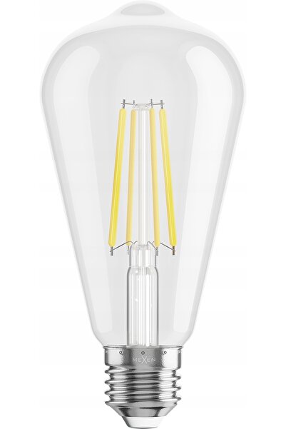 Mexen 10x Bec LED cu filament E27 tip Edison, lumină rece, 8W=75W, fără pâlpâire