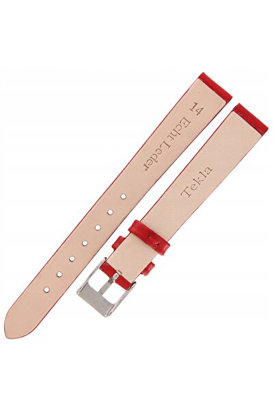 NO BRAND TEKLA G3 - 14mm - Neted - Roșu - Curea de ceas din piele