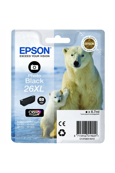 EPSON Cerneală foto XP-600 T2631 negru (negru) ORIGINAL