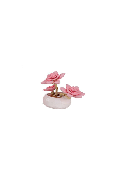 SORA GROUP P655064 Panlos Pink Water Lily Succulent Model 82 Pieces Block Toy