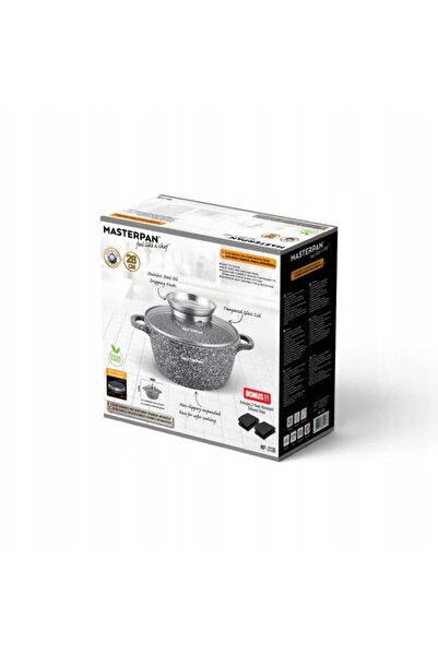 Masterpan 28cm, 6.5L Oală de marmură cu capac și sistem de control al aromelor